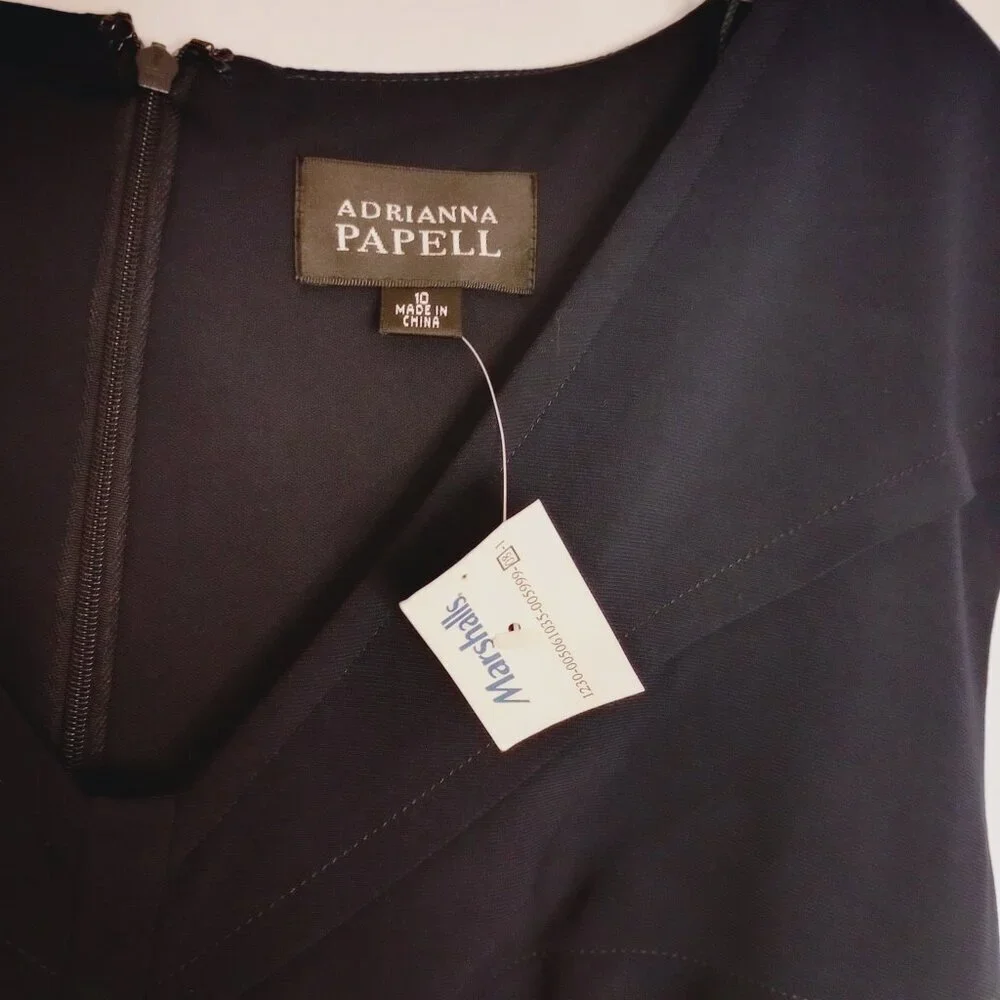 Adrianna Papell Midnight Navy Blue Tiered Ruffle Cocktail Dress - Picture 11 of 11